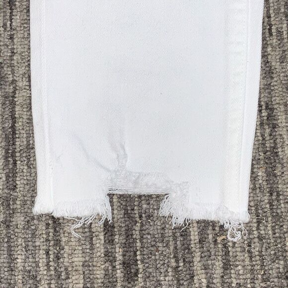 Calvin Klein Womens 31 High Rise Skinny Jeans White Raw Asymmetrical Hem NWT - Picture 6 of 11